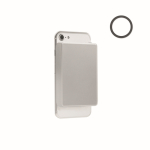 Powerbank de alumínio reciclado com indicador 10 000 mAh cor prateado oitava vista