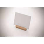 Placa de alumínio sublimado com base de bambu 12 x 15 cm cor madeira vista fotografia quarta vista