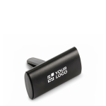 Porta-ambientador de carro com capa de alumínio e clipe cor preto vista principal