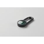 Bússola de ABS com mosquetão para atividades ao ar livre cor preto vista fotografia quinta vista