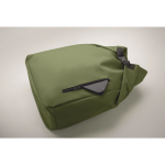Mochila roll-top rPET para portátil com bolso lateral elástico 15'' cor verde militar vista fotografia quinta vista