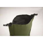 Mochila roll-top rPET para portátil com bolso lateral elástico 15'' cor verde militar vista fotografia sétima vista