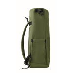 Mochila roll-top rPET para portátil com bolso lateral elástico 15'' cor verde militar