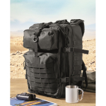 Mochila de viagem de rPET grande com vários compartimentos 15'' cor preto vista conjunto