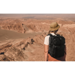 Mochila de viagem de rPET grande com vários compartimentos 15'' cor preto terceira vista conjunto