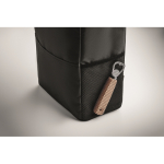 Mochila térmica de poliéster com capacidade de 11 L cor preto vista fotografia quinta vista