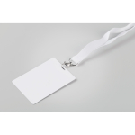 Identificador para lanyard com ranhura 12 x 8 cm cor branco vista fotografia terceira vista