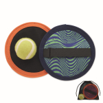 Jogo de apanhar bolas de neopreno com bolsa de malha rPET cor multicolor quinta vista