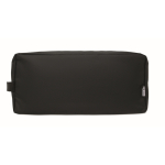 Bolsa para calçado de poliéster rPET 600D com fecho de correr cor preto sexta vista