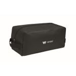 Bolsa para calçado de poliéster rPET 600D com fecho de correr cor preto vista principal