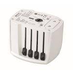 Adaptador de viagem compacto de 30 W com USB-A e USB-C cor branco terceira vista