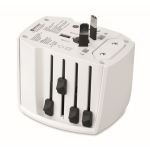 Adaptador de viagem compacto de 30 W com USB-A e USB-C cor branco sexta vista