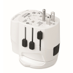 Adaptador universal com conectores USB-A e USB-C 20 W cor branco sexta vista