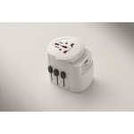 Adaptador universal com conectores USB-A e USB-C 20 W cor branco vista fotografia oitava vista