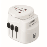 Adaptador universal com conectores USB-A e USB-C 20 W cor branco segunda vista principal