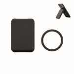 Porta-cartões magnético de polipele PU para 3 cartões cor preto