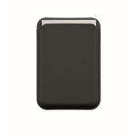 Porta-cartões magnético de polipele PU para 3 cartões cor preto sexta vista