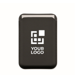 Porta-cartões magnético de polipele PU para 3 cartões cor preto vista principal