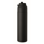 Garrafa antigotas de parede dupla de aço inox reciclado 500 ml cor preto