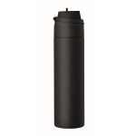 Garrafa antigotas de parede dupla de aço inox reciclado 500 ml cor preto nona vista