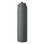 Garrafa antigotas de parede dupla de aço inox reciclado 500 ml cor preto mate