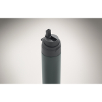 Garrafa de aço inoxidável reciclado com palhinha 2 em 1 650 ml cor preto mate vista fotografia sexta vista