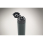 Garrafa de aço inoxidável reciclado com palhinha 2 em 1 650 ml cor preto mate vista fotografia sétima vista