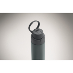 Garrafa de aço inoxidável reciclado com palhinha 2 em 1 650 ml cor preto mate vista fotografia oitava vista