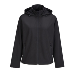 Casaco softshell de mulher com capuz e forro polar SOL'S cor preto