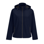 Casaco softshell de mulher com capuz e forro polar SOL'S cor azul-marinho