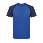 T-shirt de poliéster reciclado transpirável SOL'S cor azul-escuro mesclado 