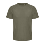 T-shirt de poliéster reciclado transpirável SOL'S cor verde militar
