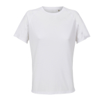 T-shirt de poliéster reciclado transpirável para mulher SOL'S cor branco nona vista