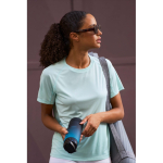 T-shirt de poliéster reciclado transpirável para mulher SOL'S cor azul desbotado