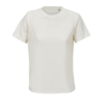 T-shirt de poliéster reciclado transpirável para mulher SOL'S cor branco-sujo