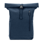 Mochila roll-top com fecho superior e bolsos 17L 380 g/m² cor azul primeira vista
