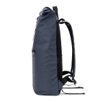 Mochila roll-top para portátil em pele sintética 15 L 16” cor azul quarta vista
