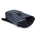 Mochila roll-top para portátil em pele sintética 15 L 16” cor azul oitava vista