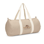 Saco de desporto ecológico com bolso interior 24L 380 g/m2 cor natural imagem com logo