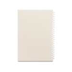 Caderno A5 de papel reciclado com capa flexível, folhas pautadas cor cinzento-claro segunda vista