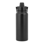 Garrafa de aço inoxidável de dupla parede com bocal 2 em 1 830ml cor preto primeira vista