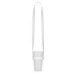 Lanyard com porta-copos fabricado na Europa para sublimação 20x920 mm cor branco segunda vista