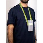 Lanyard com porta-copos fabricado na Europa para sublimação 20x920 mm cor branco terceira vista