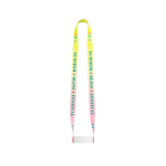 Lanyard com porta-copos fabricado na Europa para sublimação 20x920 mm cor branco imagem com logo