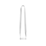 Lanyard fabricado na Europa para sublimação com porta-copo elástico cor branco