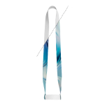 Lanyard fabricado na Europa para sublimação com porta-copo elástico vista principal