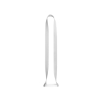 Lanyard de poliéster reciclado com porta-copo de silicone 2cm cor branco