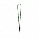 Lanyard tubular de poliamida com mosquetão e etiqueta sublimável cor verde