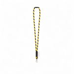 Lanyard tubular de poliamida com mosquetão e etiqueta sublimável cor amarelo-claro