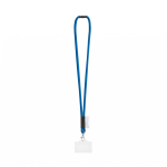 Lanyard tubular fabricado na Europa com mosquetão padrão cor azul